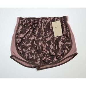 Nike Dri-FIT Womens Mauve Printed 3" Tempo Lined Running Shorts Size Small NWT
